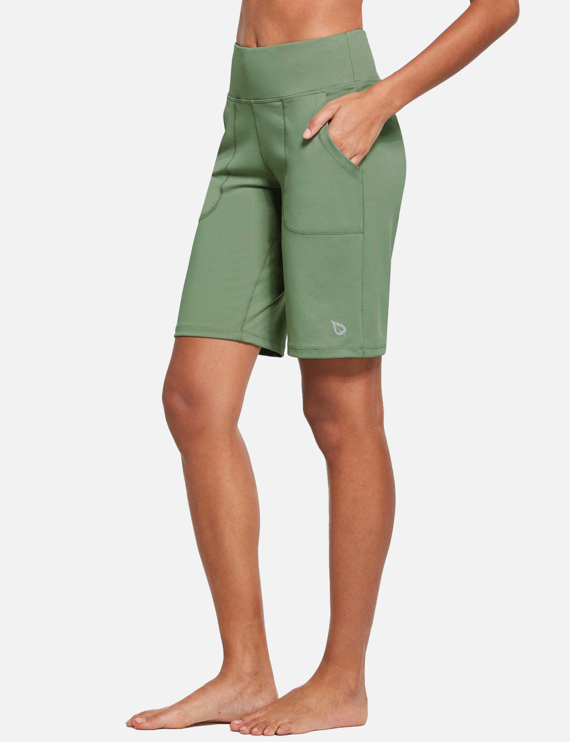 Womens olive green deals bermuda shorts