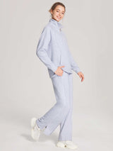 Set: Half-Zip Pullover & Wide-Leg Sweatpants