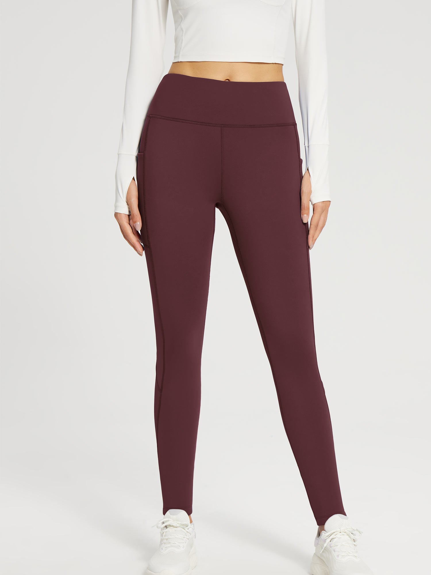 Flyleaf Fleece Lined Zipper Pocket leggings