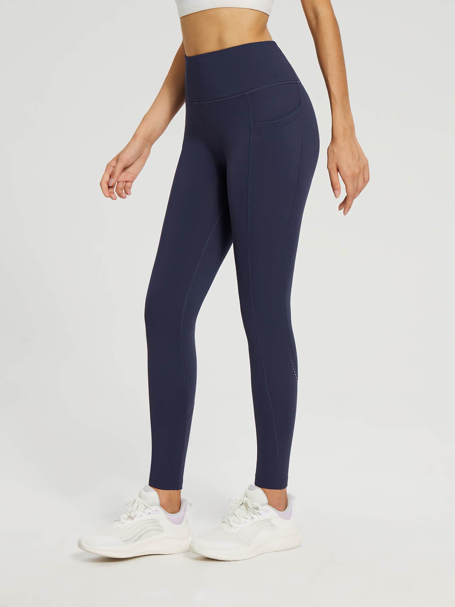 Laureate Zipper Pockets Fleece Lined Leggings