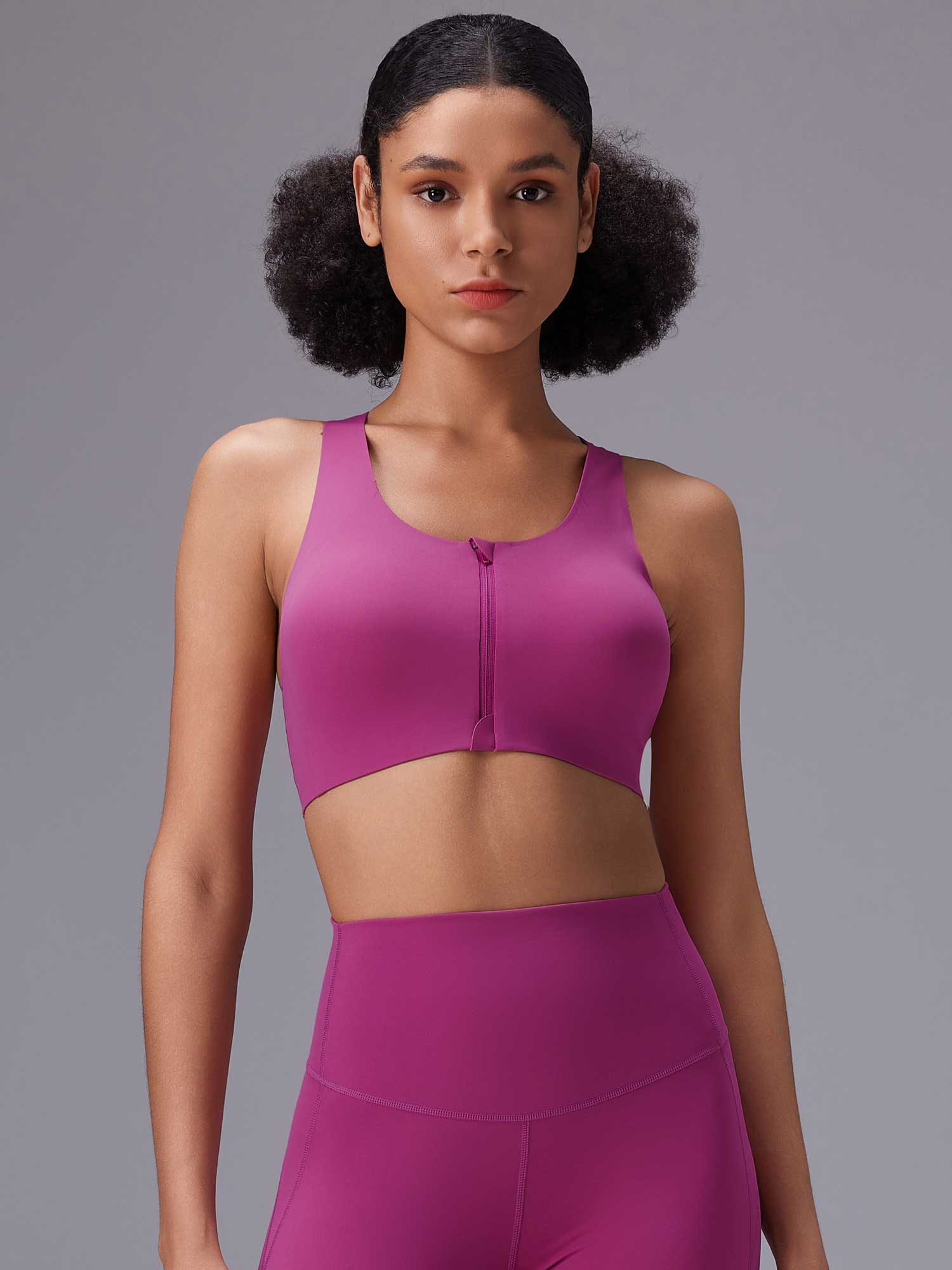 Sweatleaf Front Zip Sports Bra