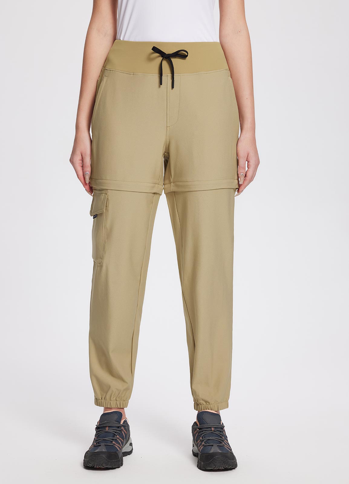 BALEAF Women's Hiking Pants Quick Dry with Zipper Pockets Running Yoga  Dark-Grey Size M 