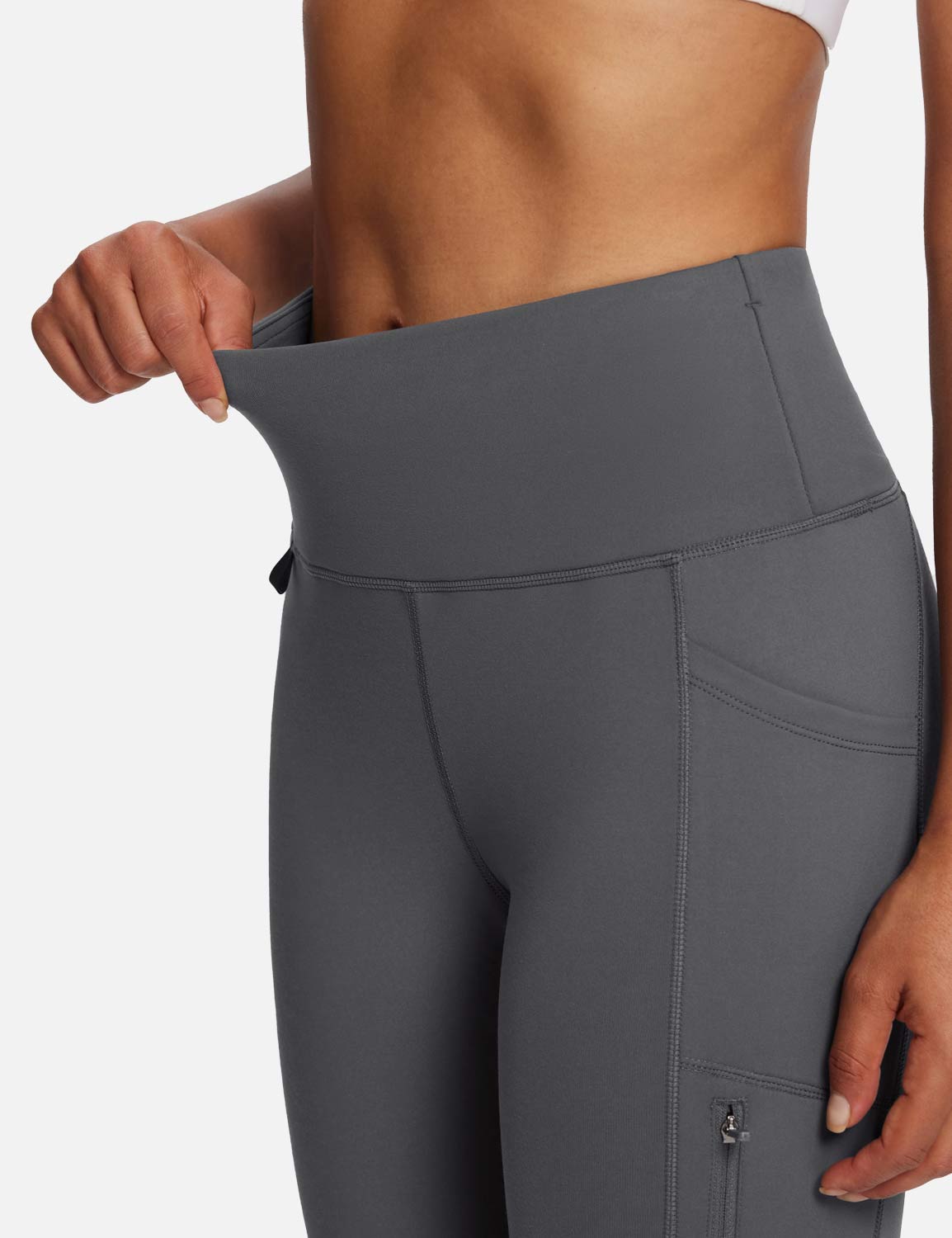 Laureate High-Rise Zipper Pockets Thermal Leggings