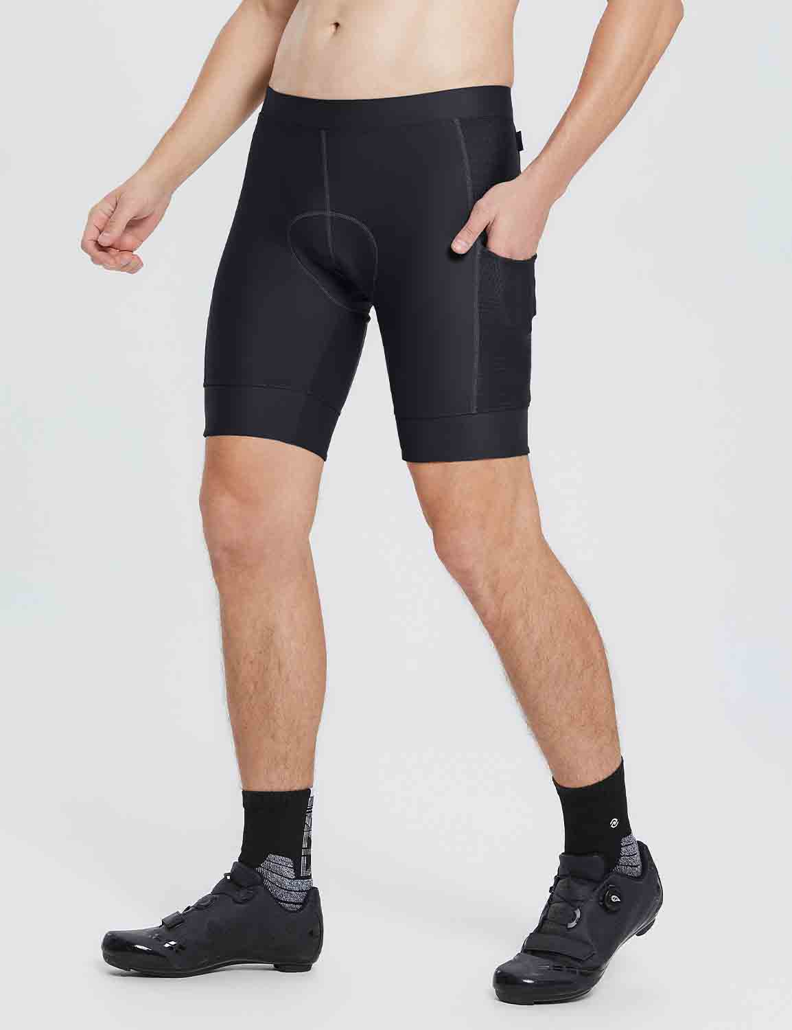 BALEAF Men's Padded Bike Shorts Cycling Tights 3D Padding Bicycle  Accessories Road Biking MTB Pockets UPF 50+