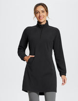 Baleaf Women's Long-Sleeve Quarter Zip Turtleneck Dress – Baleaf Sports