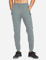 BALEAF Men's Hiking Pants Grey Sweatpants Cargo Joggers for Workout Sun  Protection Slim Elastic Waist Lightweight Pants Limestone Size M