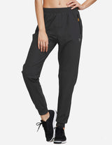 Buy BALEAF Women's Joggers Lightweight Hiking Pants High Waist 5 Zipper  Pockets Quick Dry Travel Athletic UPF50+, Navy Blue 25.5'' Inseam, Large at