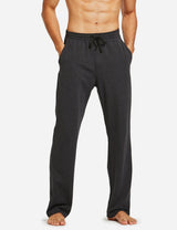  BALEAF Mens Sweatpants Casual Lounge Cotton Pajama Yoga Pants  Open Bottom Straight Leg Male Sweat Pants