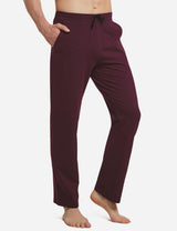 BALEAF Men's 27/30 Cotton Sweatpants Sports Running Hiking Joggers Pants  Lightweight Lounge Pocketed Pajamas 7/8 Length