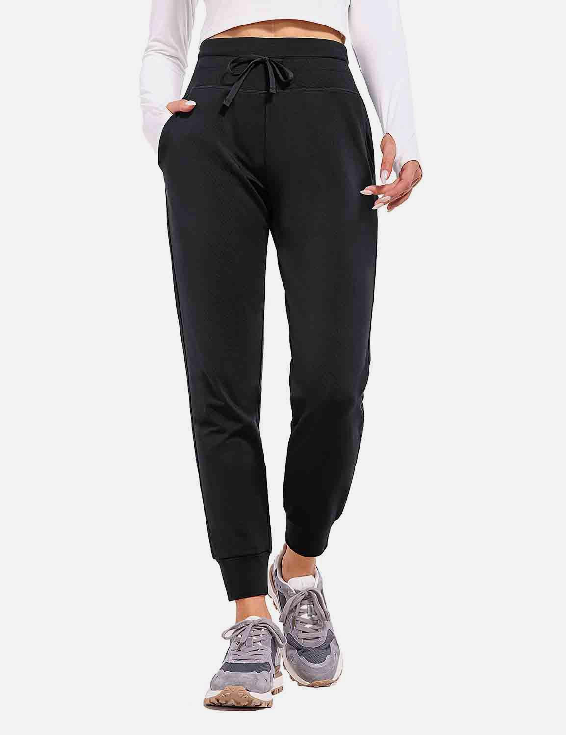  BALEAF Women's Fleece Lined Pants Joggers Water Resistant High  Waisted Sweatpants Zipper Pockets Running Black XXL : Clothing, Shoes &  Jewelry