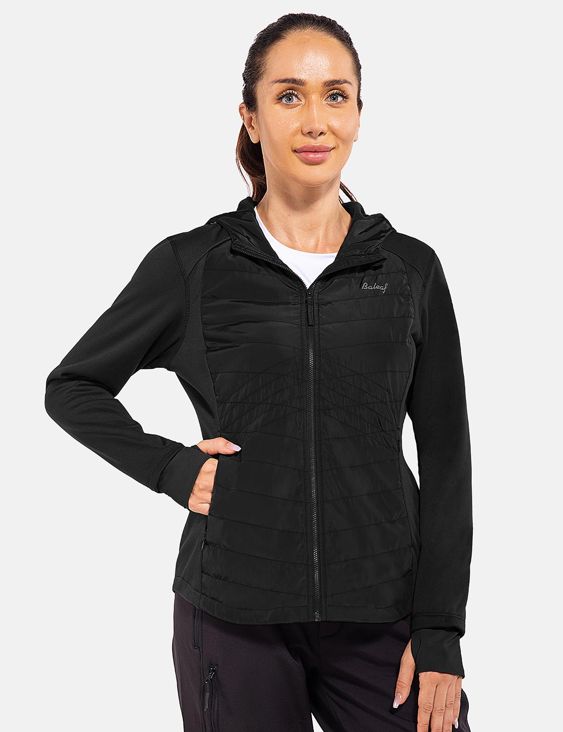 Buy BALEAF Women's Fleece Running Jacket Water Resistant Full