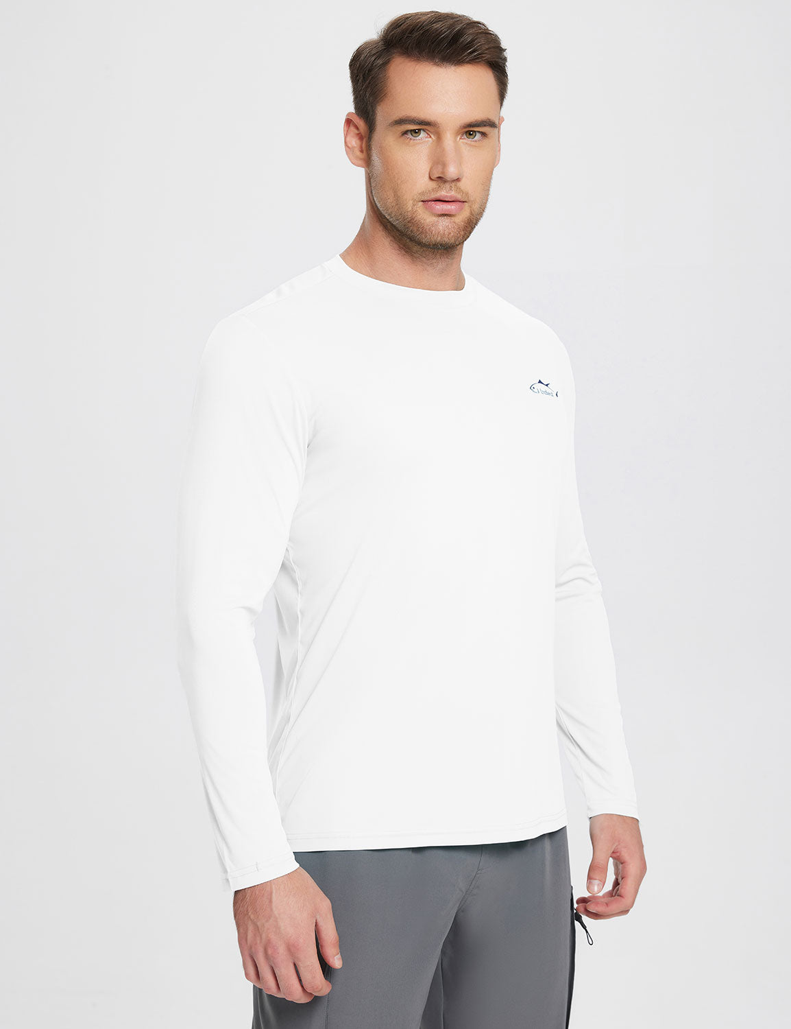 Men Fishing Shirts Men Performance Fishing Shirt Long Sleeve UPF50+  Breathable Quick-Dry Moisture Outdoor T-Shirt USA Size S-4XL